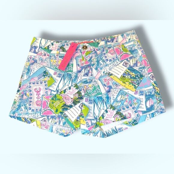 LILLY PULITZER 🌴NWT 🌴5” CALLAHAN STRETCH SHORT/ MULTI WISH YOU WERE HERE Size - Picture 3 of 12
